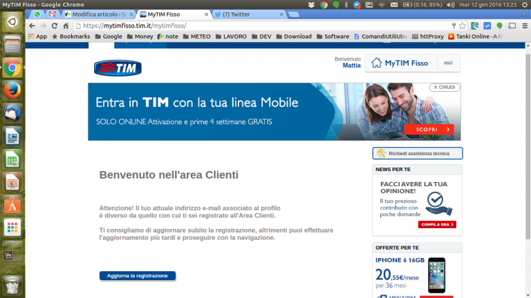 Domiciliazione Tim Non Andata A Buon Fine